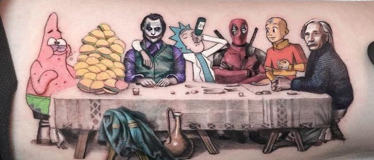 Cheeky Pop Culture Tattoos Combine Beloved Fandoms With Fine Art