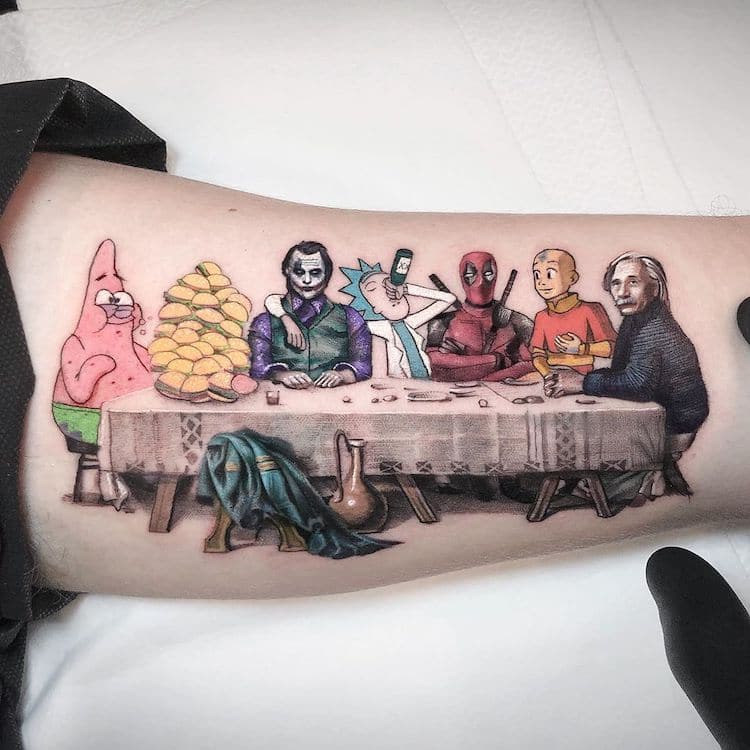 Cheeky Pop Culture Tattoos Combine Beloved Fandoms With Fine Art