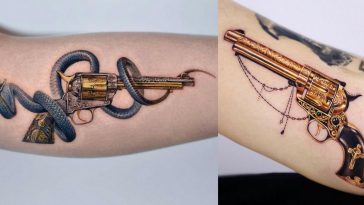45 Badass Gun Tattoos