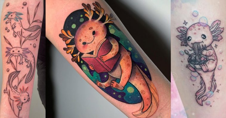 75 Adorable Axolotl Tattoos